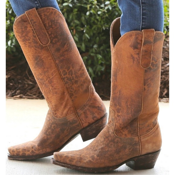Old Gringo Shoes - Old Gringo Women’s Leather Leopardito 13" Cowboy Boots, size 8.5
